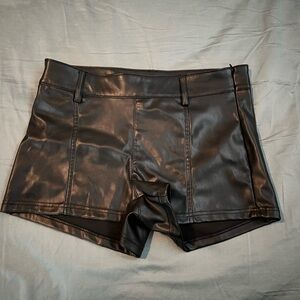 Pleather shorts